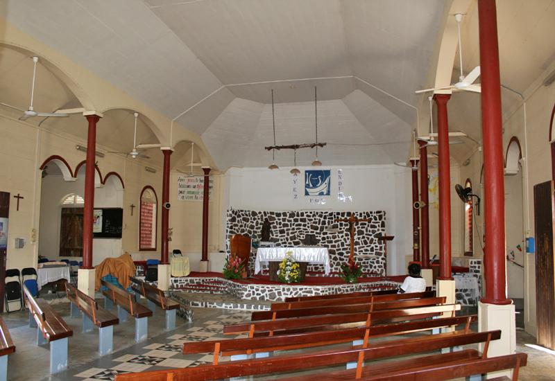 Notre-Dame du bon secours. La Désirade, Guadeloupe. Nef unique et chœur