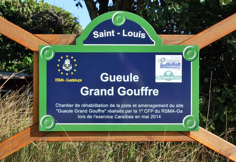 Saint-Louis, Gueule Grand Gouffre. Un site sécurisé